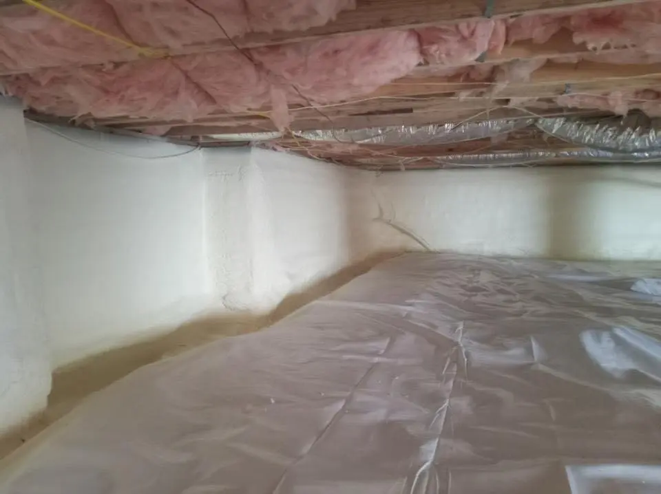 Crawl space encapsulation with closed-cell spray foam for Spray Foam Roofing Repair in Hudson
